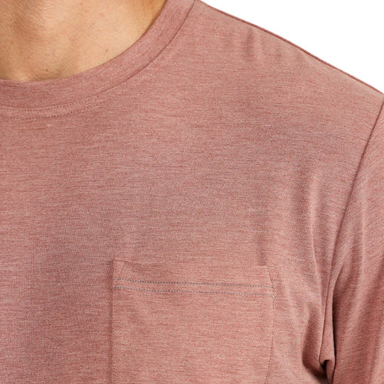 Free Fly Men's Bamboo Flex Pocket Tee Heather Brick Image 04