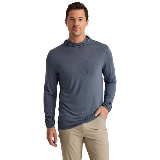 Free Fly Men's Bamboo Lightweight Hoodie Storm Cloud Image 01