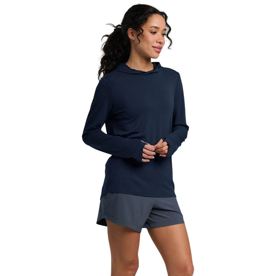 Free Fly Women's Bamboo Shade Hoodie II Deep Navy Image 01