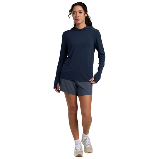 Free Fly Women's Bamboo Shade Hoodie II Deep Navy Image 03