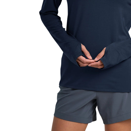 Free Fly Women's Bamboo Shade Hoodie II Deep Navy Image 05