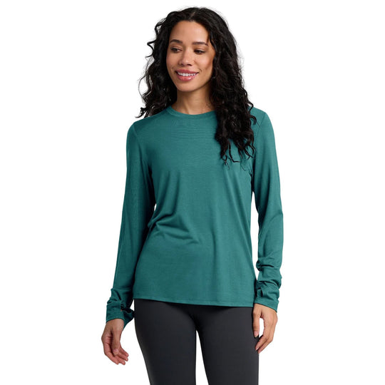Free Fly Women's Bamboo Shade Long Sleeve II Sea Pine Image 01