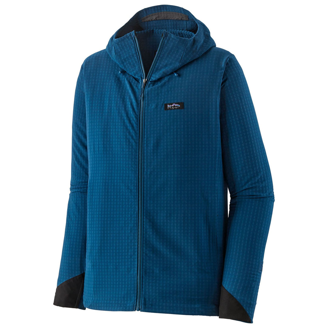 Patagonia Men's R1 TechFace Fitz Roy Trout Hoody Lagom Blue Image 01