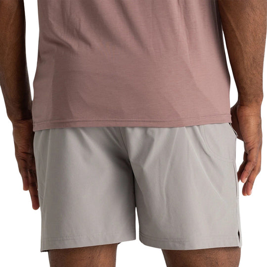 Free Fly Men's Lined Active Breeze Short - 5.5" Cement Image 02