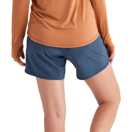 Free Fly Women's Bamboo-Lined Active Breeze Short - 3" Blue Dusk Image 02