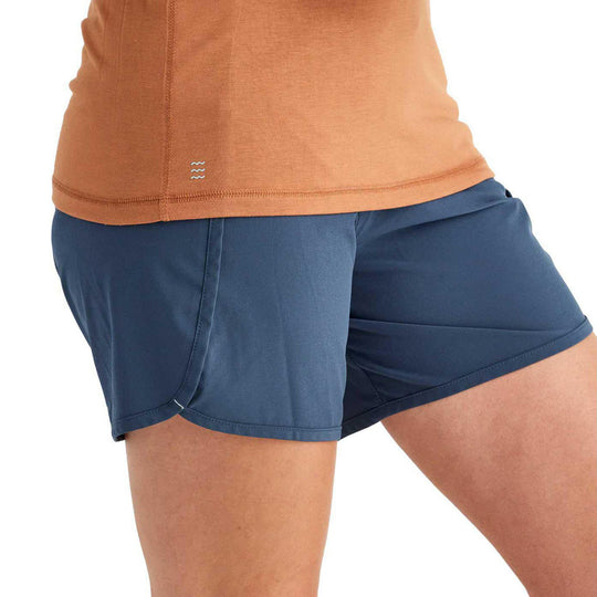 Free Fly Women's Bamboo-Lined Active Breeze Short - 3" Blue Dusk Image 03