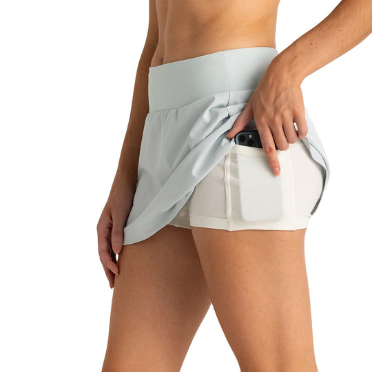 Free Fly Women's Bamboo-Lined Active Breeze Skort - 13" Sky Gray Image 04