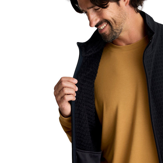 Free Fly Men's Gridback Fleece Vest Black Image 05