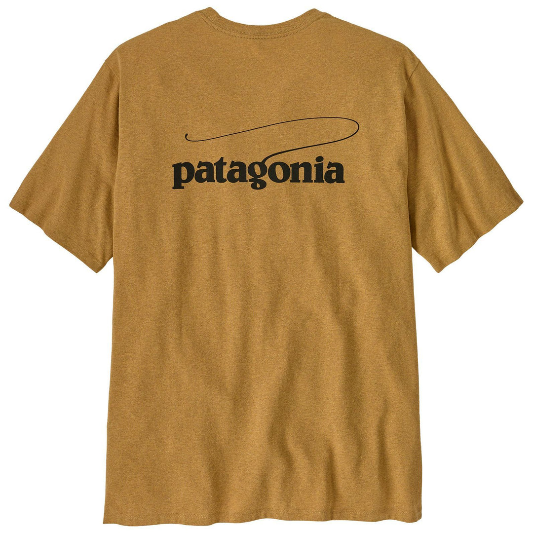 Patagonia Men's Casting Logo Responsibili-Tee Pufferfish Gold Image 01