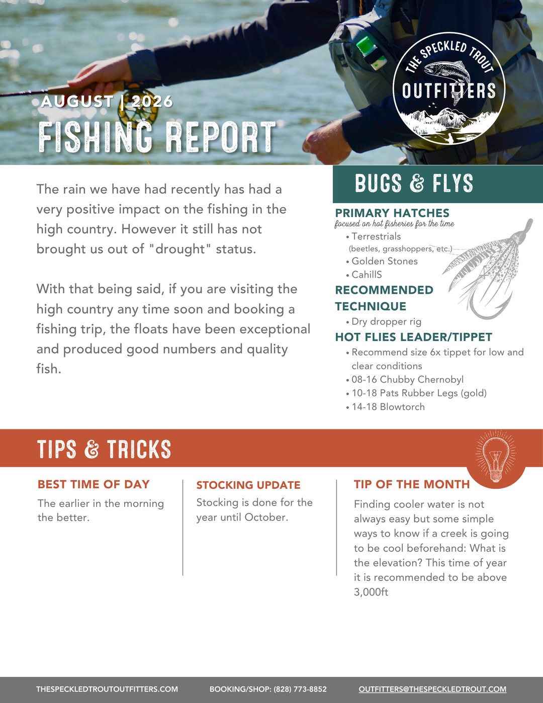 August 2026 High Country Fly Fishing Report