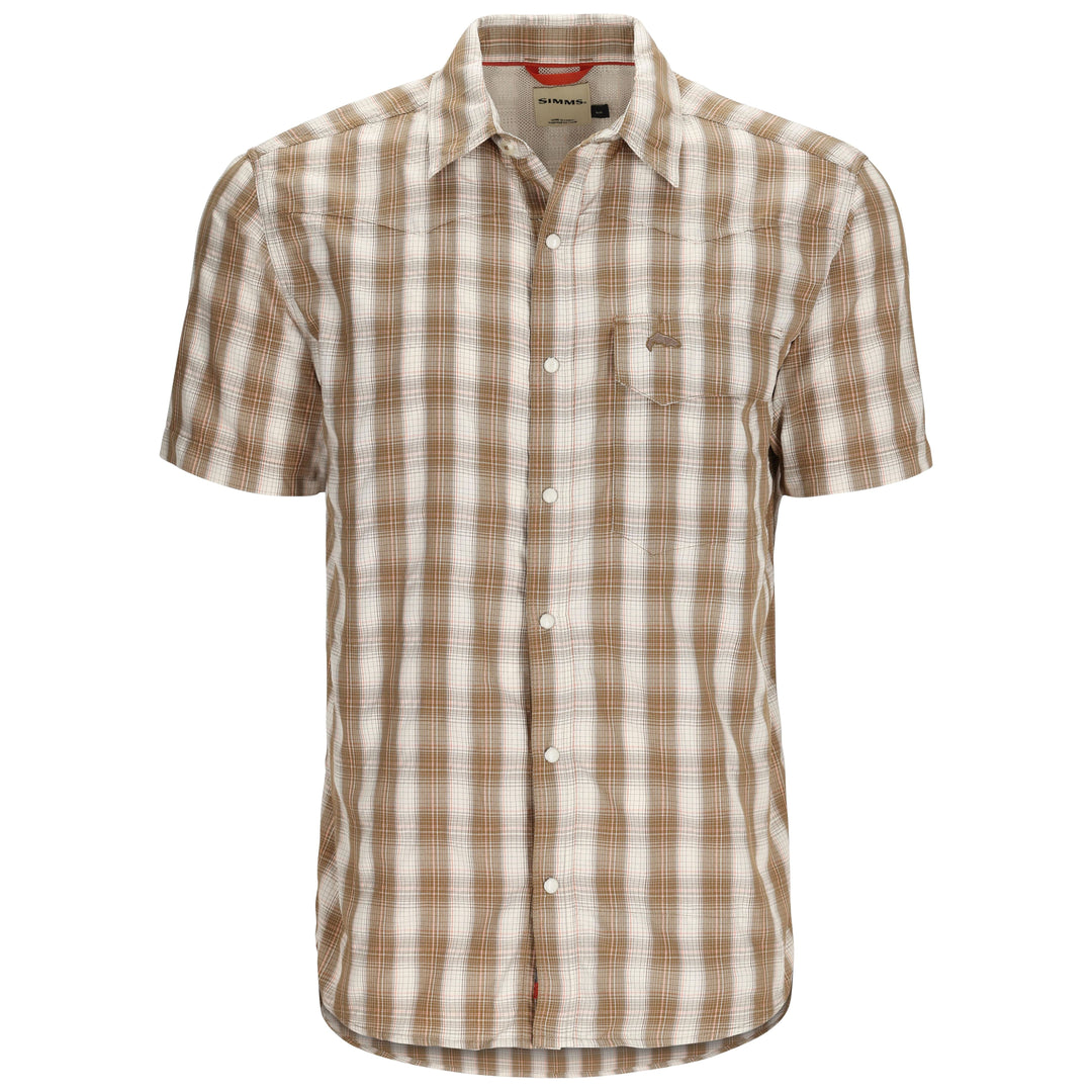 Simms Big Sky SS Shirt Driftwood Plaid Image 01