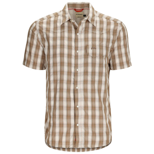 Simms Big Sky SS Shirt Driftwood Plaid Image 01