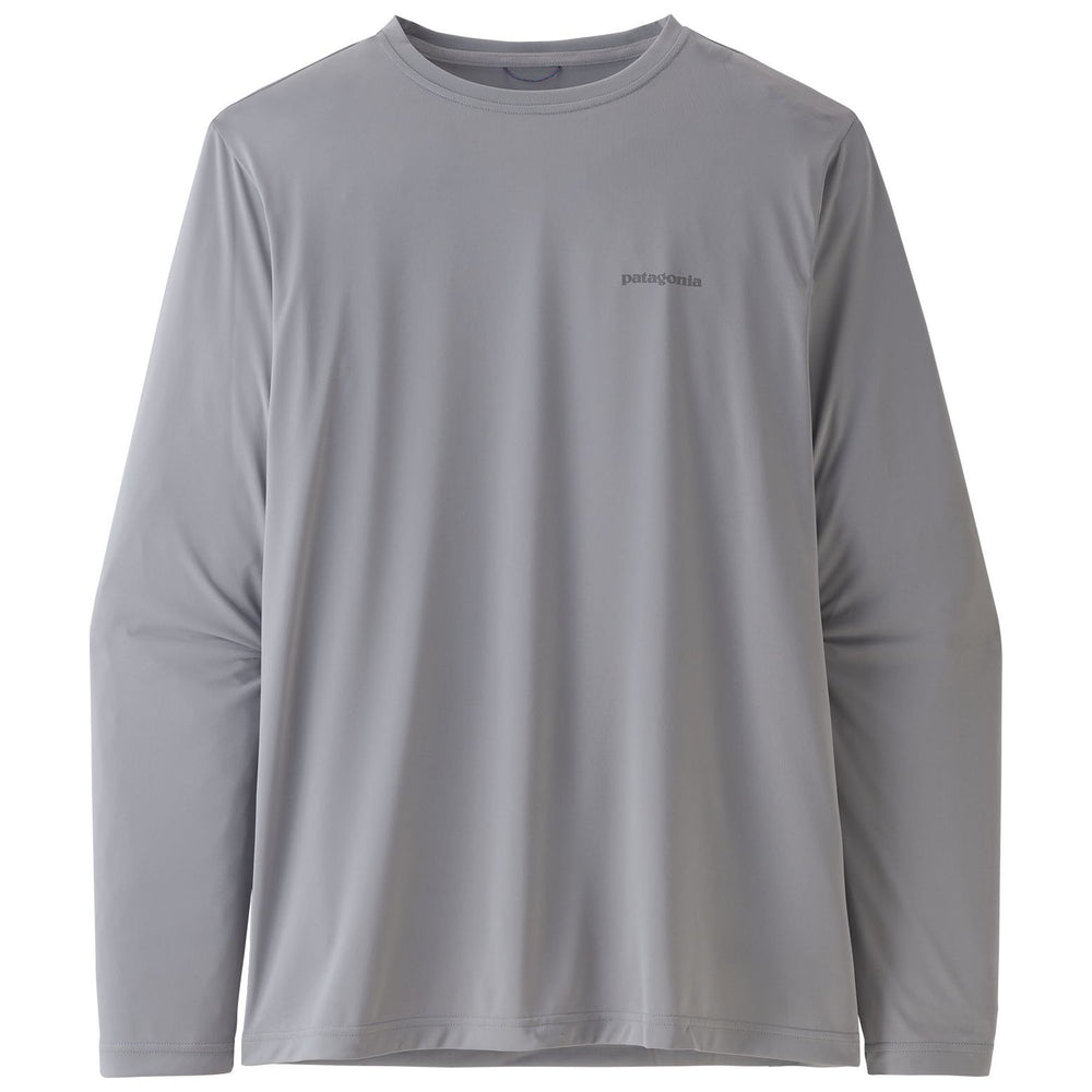 Patagonia Men's Long-Sleeved Cap Cool Daily Fish Graphic Shirt Fitz Roy Trout: Salt Grey Image 02