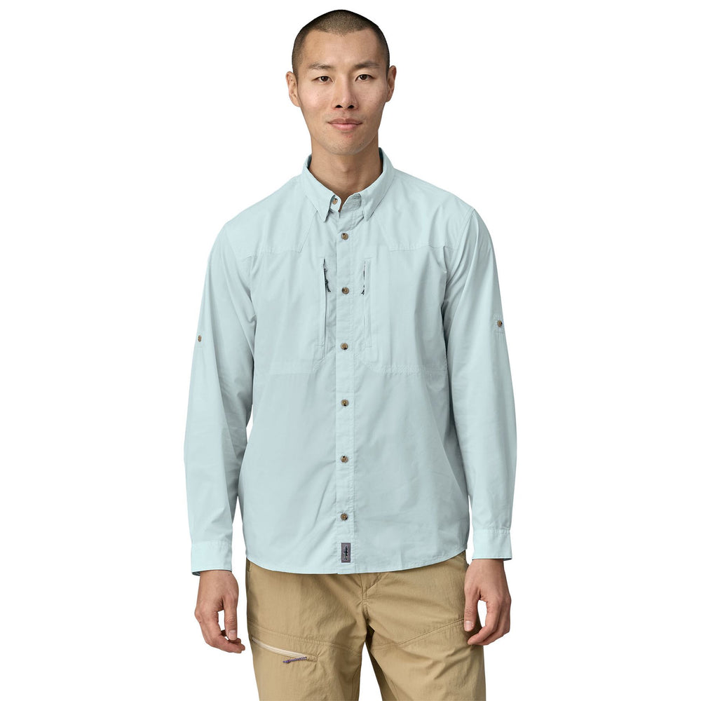 Patagonia Men's Long-Sleeved Sun Stretch Shirt Chilled Blue Image 02