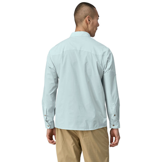 Patagonia Men's Long-Sleeved Sun Stretch Shirt Chilled Blue Image 03