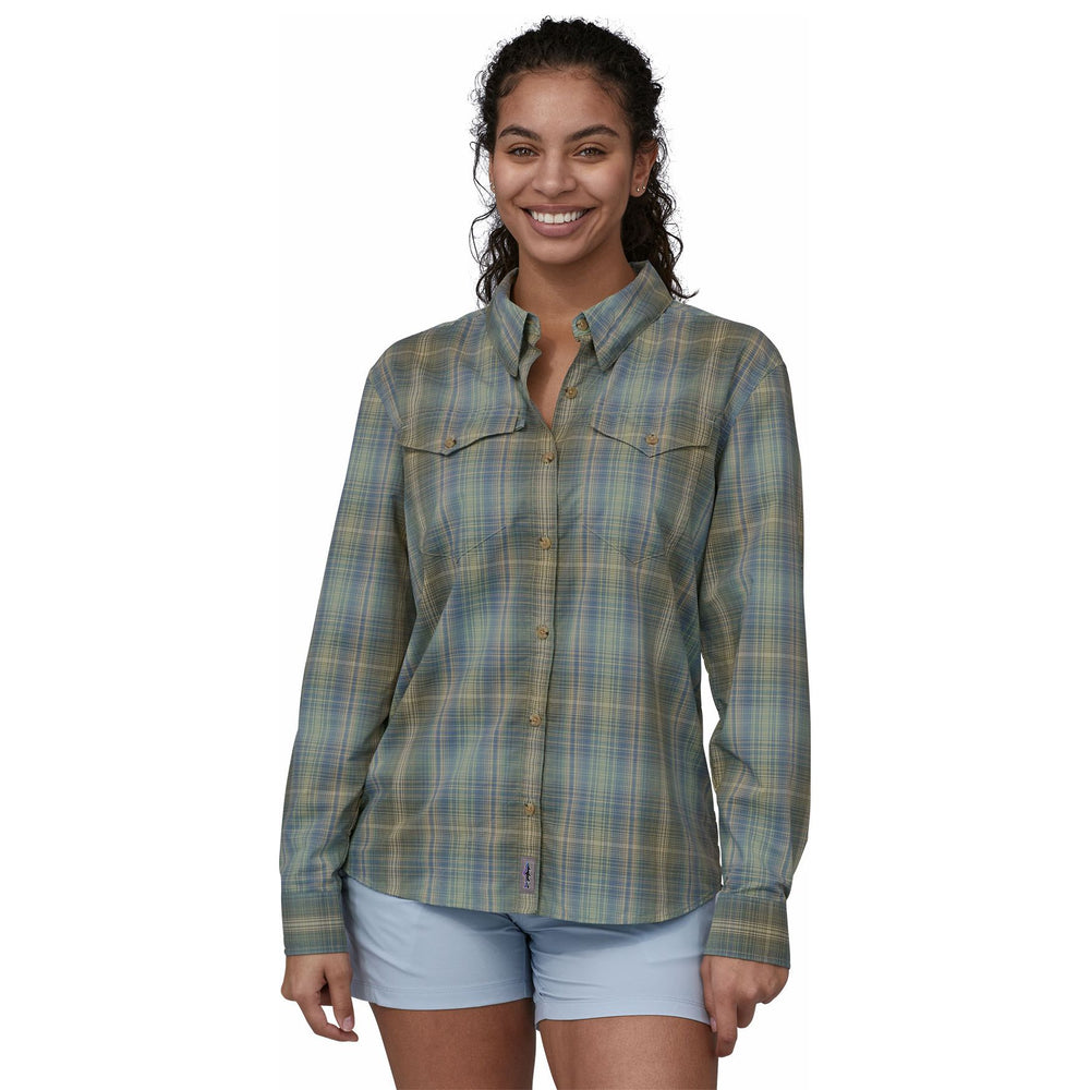 Patagonia Women's Long-Sleeved Sun Stretch Shirt San Miguel: Salvia Green Image 02