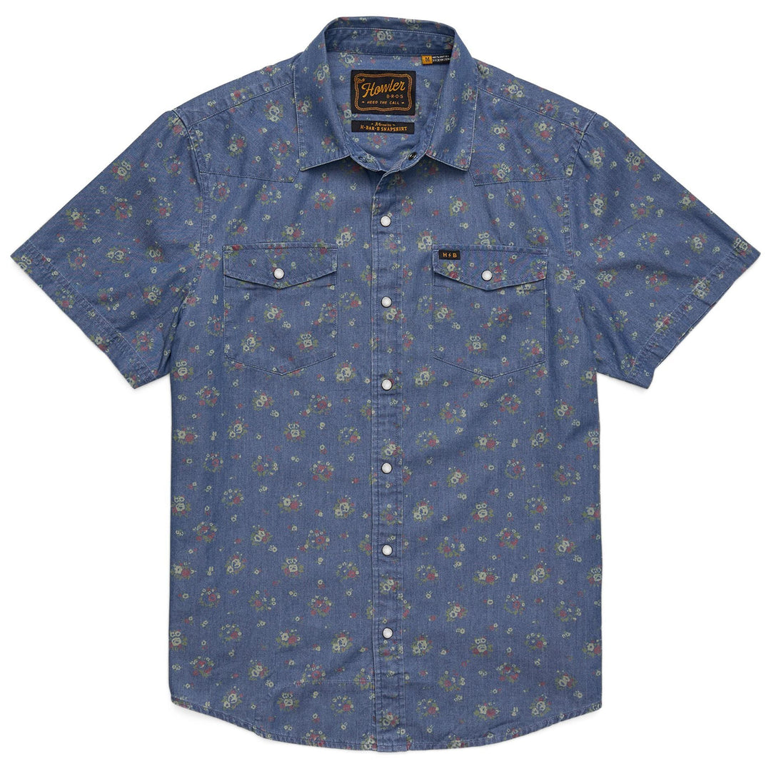 Howler Brothers H Bar B Snapshirt Bouquets : Washed Indigo Image 01