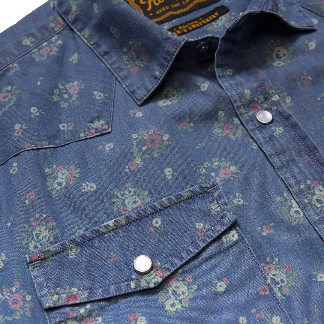 Howler Brothers H Bar B Snapshirt Bouquets : Washed Indigo Image 05