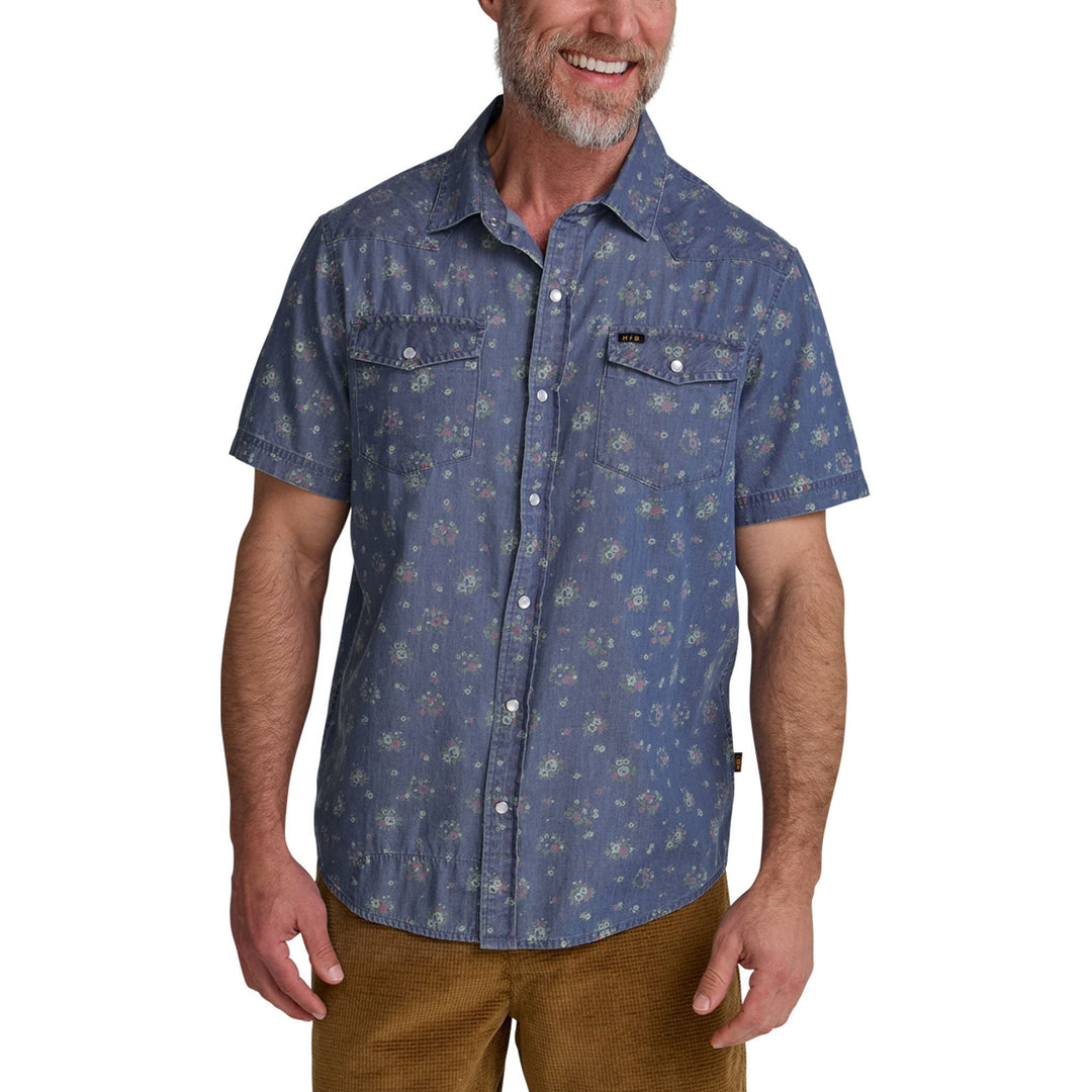 Howler Brothers H Bar B Snapshirt Bouquets : Washed Indigo Image 06