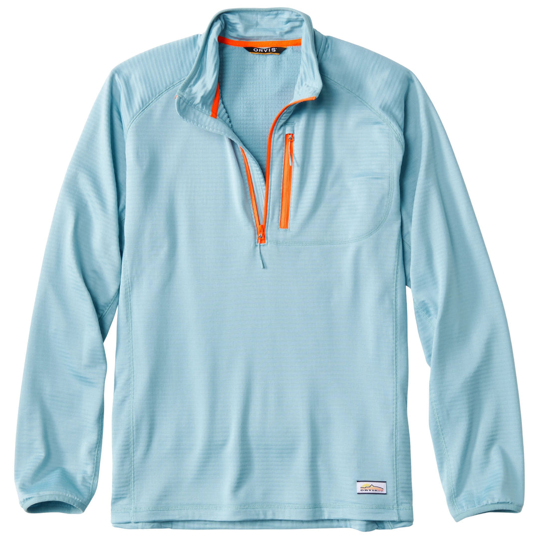 Orvis Horseshoe Hills Fleece 1/4-Zip Mineral Blue Image 01