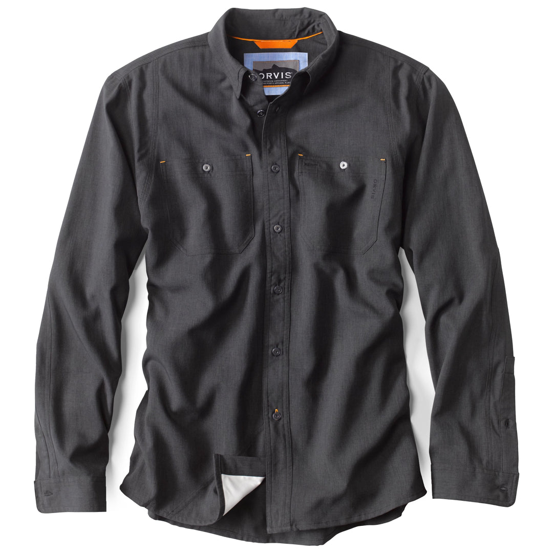 Orvis Tech Chambray LS Work Shirt Black Image 01