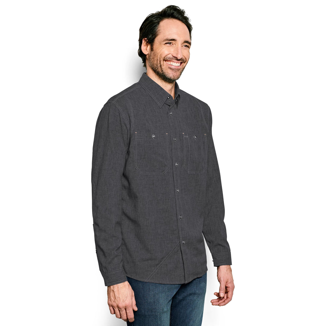 Orvis Tech Chambray LS Work Shirt Black Image 03