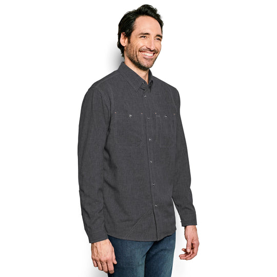 Orvis Tech Chambray LS Work Shirt Black Image 03