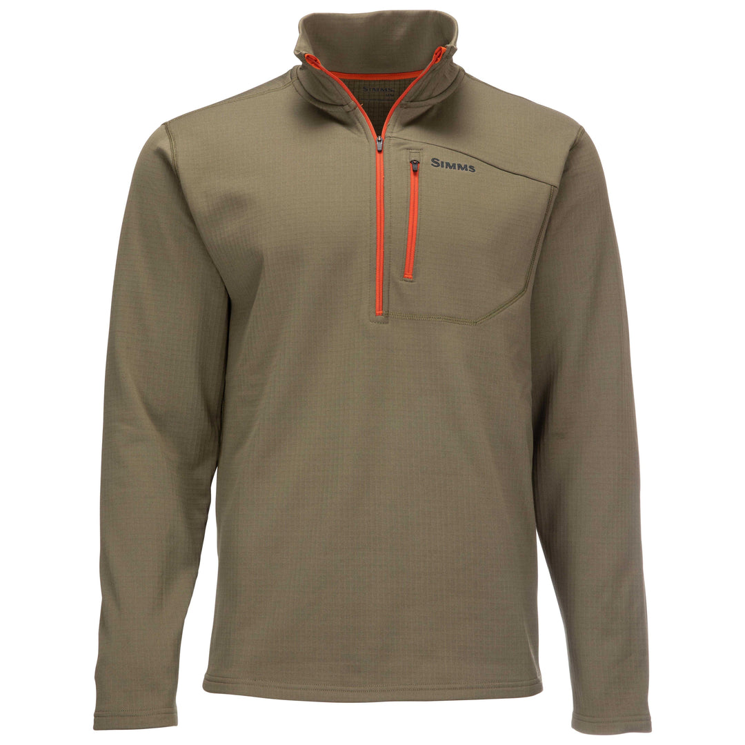 Simms Men's Thermal 1/4 Zip Top Dark Stone Image 01