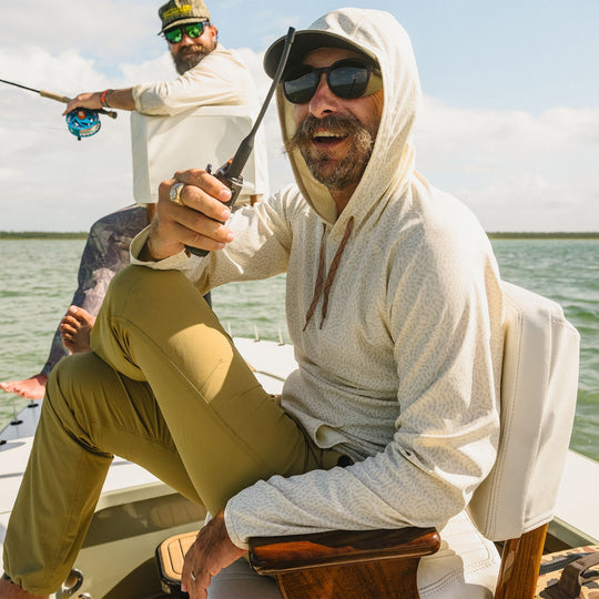 Howler Brothers Loggerhead Hoodie Pond Patterns : Bone Image 06