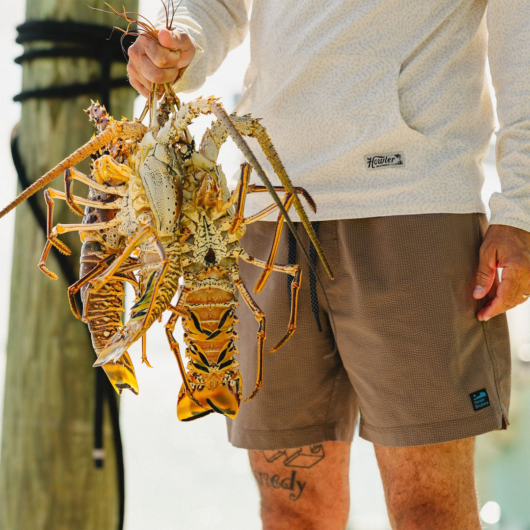 Howler Brothers Loggerhead Hoodie Pond Patterns : Bone Image 07