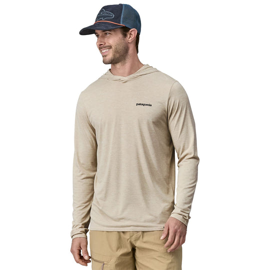 Patagonia Men's Capilene Cool Daily Graphic Hoody Fitz Roy Trout: Pumice X-Dye Image 03