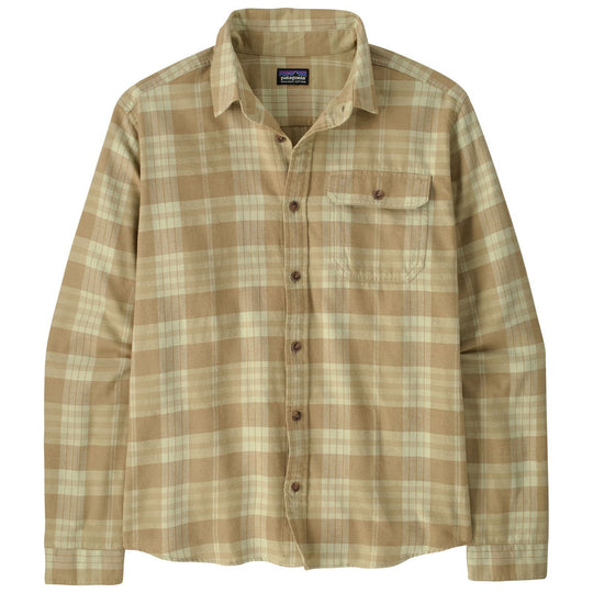 Patagonia Men's Long-Sleeved Lightweight Fjord Flannel Shirt Builder: Weathered Stone