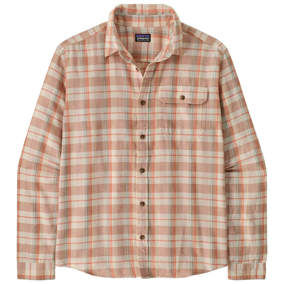 Patagonia Men's Long-Sleeved Lightweight Fjord Flannel Shirt Handmade: Natural