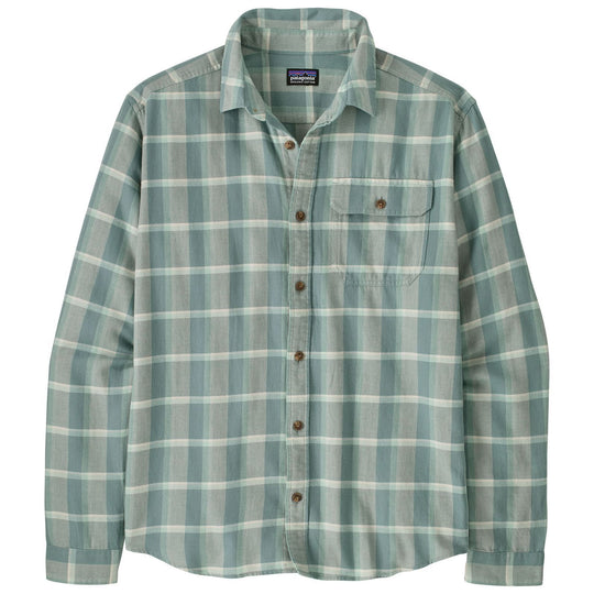Patagonia Men's Long-Sleeved Lightweight Fjord Flannel Shirt Marine Layer: Blue Sage