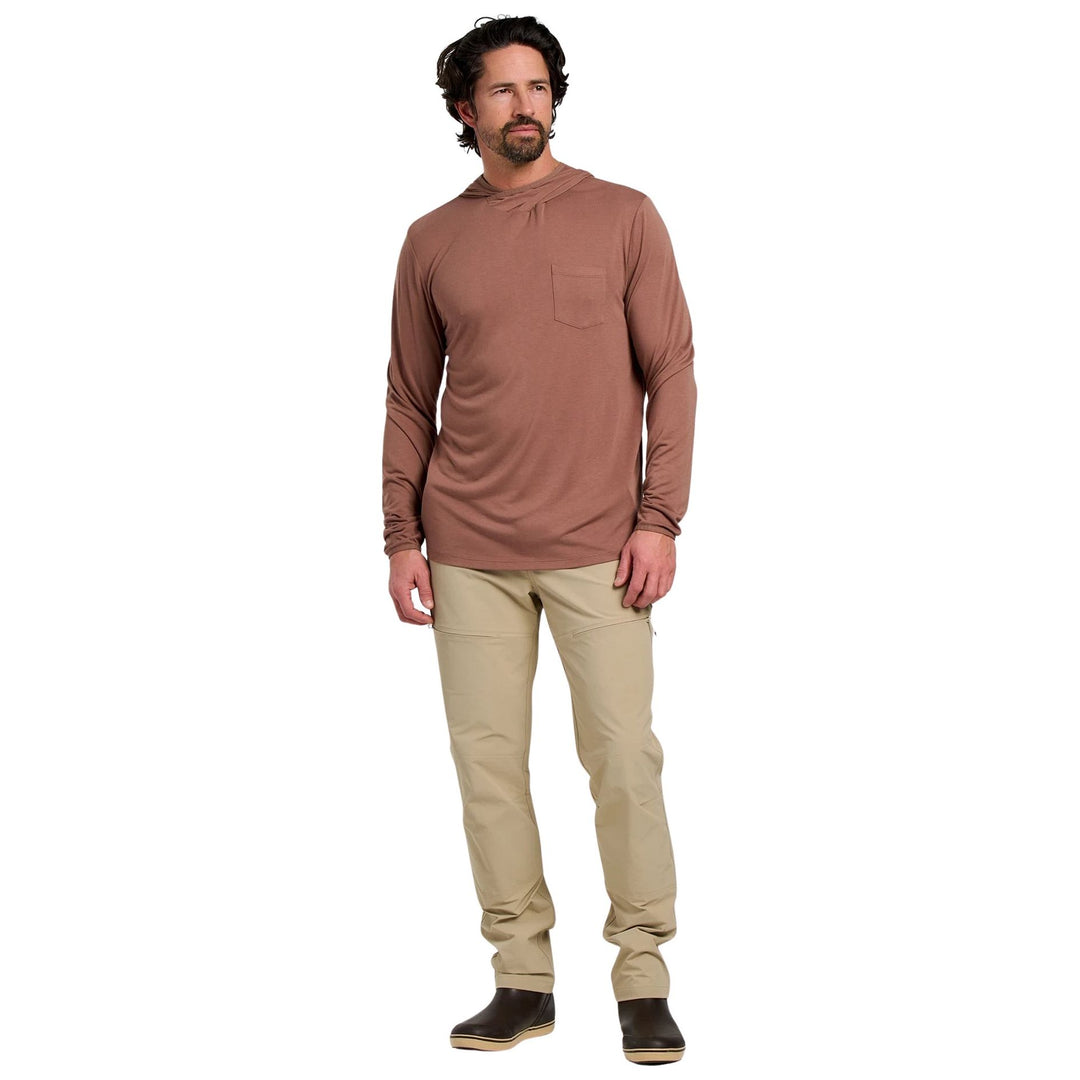 Free Fly Men's Bamboo Lightweight Hoodie Nutmeg Image 03