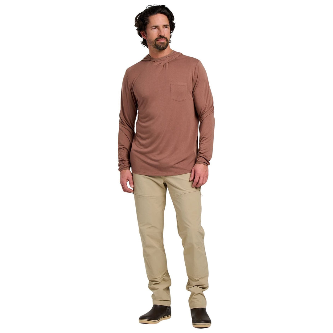 Free Fly Men's Bamboo Lightweight Hoodie Nutmeg Image 03