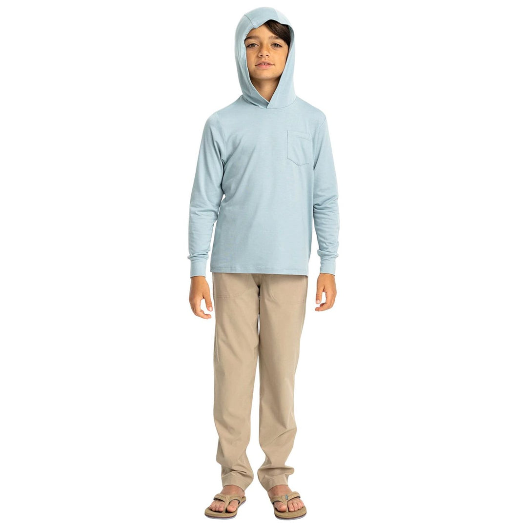 Free Fly Youth Bamboo Shade Hoodie Ocean Mist Image 02
