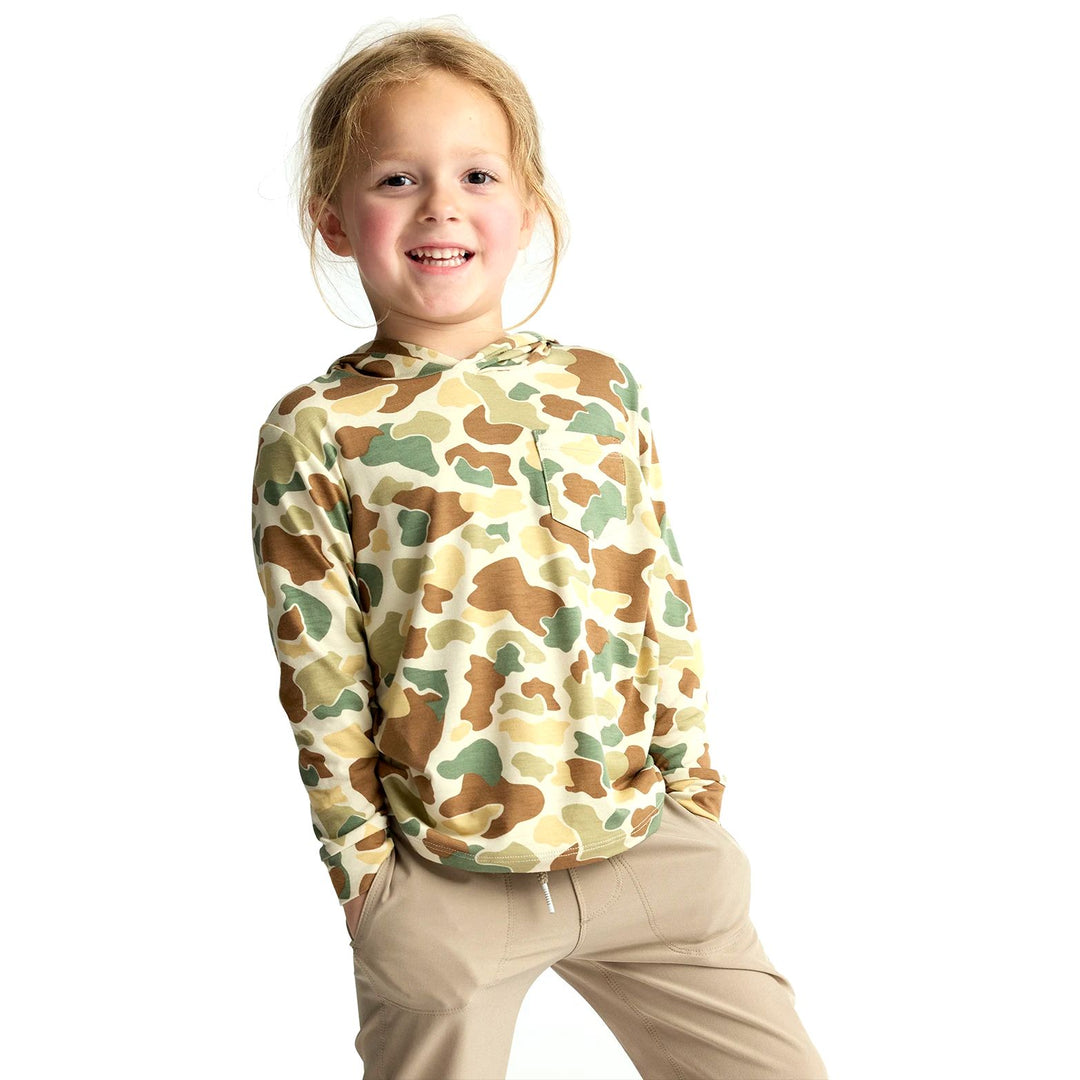 Free Fly Youth Bamboo Shade Hoodie Vintage Camo Image 01