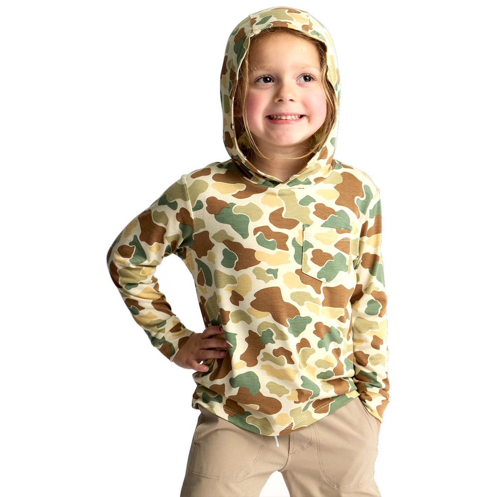 Free Fly Youth Bamboo Shade Hoodie Vintage Camo Image 02