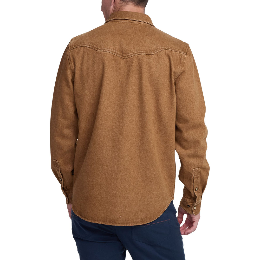 Howler Brothers Dust Up Denim Snapshirt Owens Oaker Wash Image 04