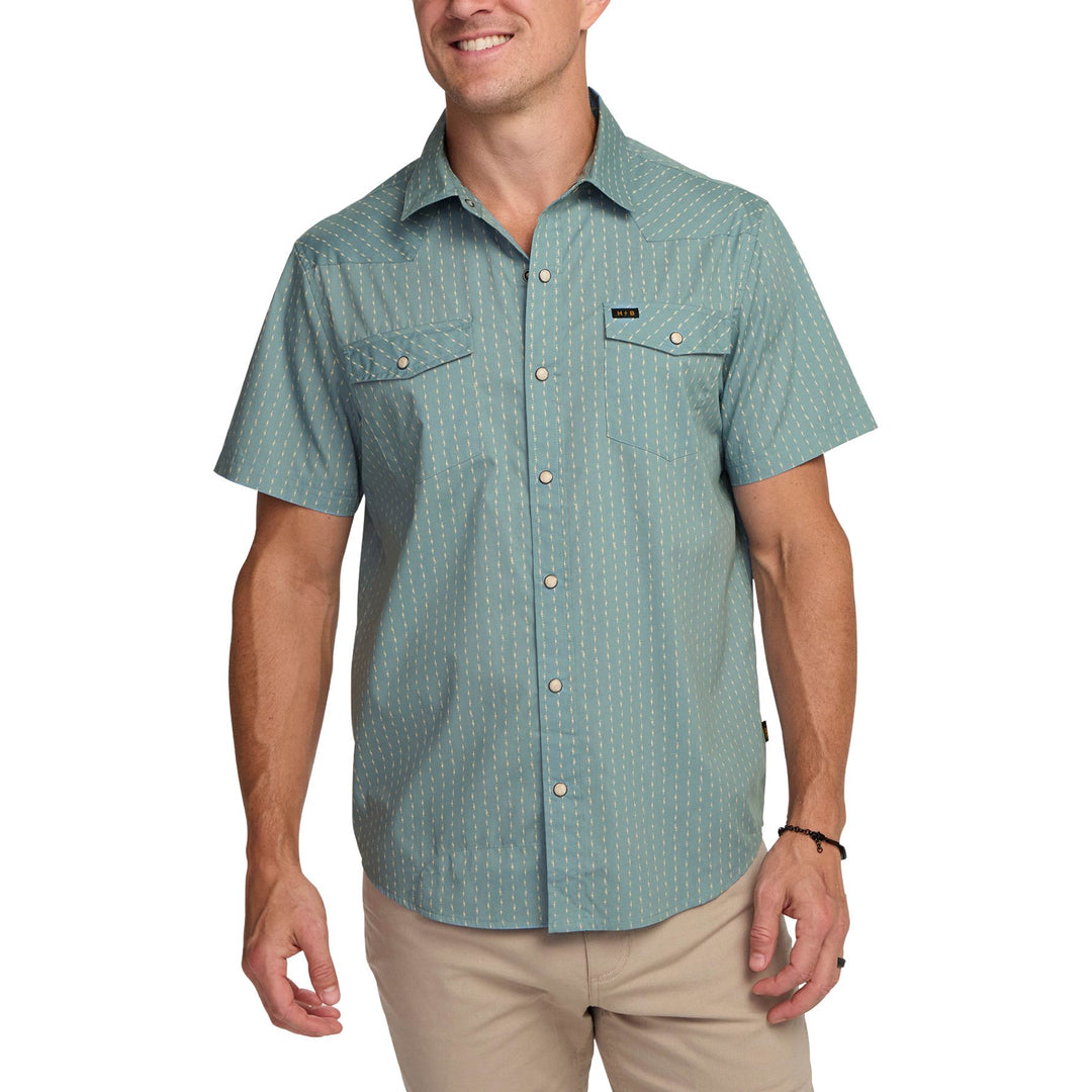 Howler Brothers H Bar B Snapshirt Power Lines : Smoke Blue Image 03
