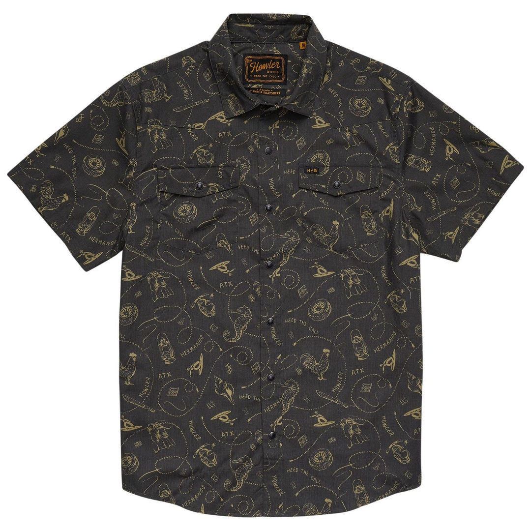Howler Brothers H Bar B Snapshirt Sea Rodeo : Antique Black Image 01