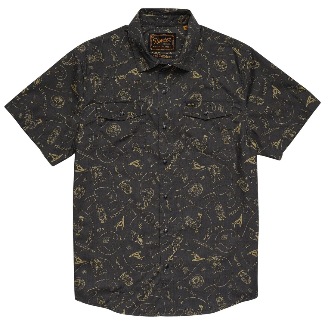 Howler Brothers H Bar B Snapshirt Sea Rodeo : Antique Black Image 01