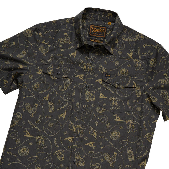 Howler Brothers H Bar B Snapshirt Sea Rodeo : Antique Black Image 04