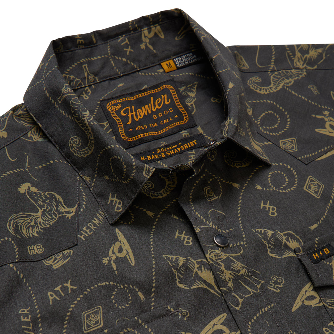 Howler Brothers H Bar B Snapshirt Sea Rodeo : Antique Black Image 05