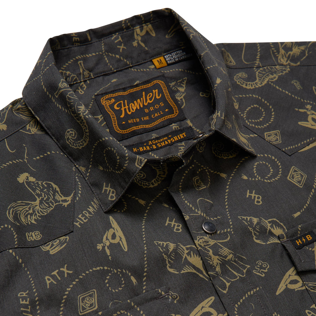 Howler Brothers H Bar B Snapshirt Sea Rodeo : Antique Black Image 05