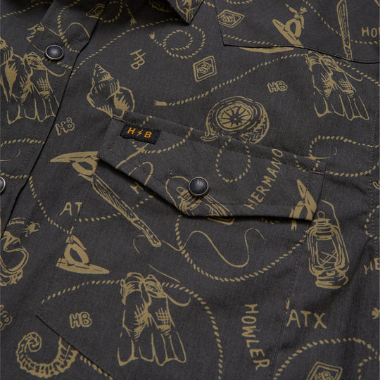 Howler Brothers H Bar B Snapshirt Sea Rodeo : Antique Black Image 08