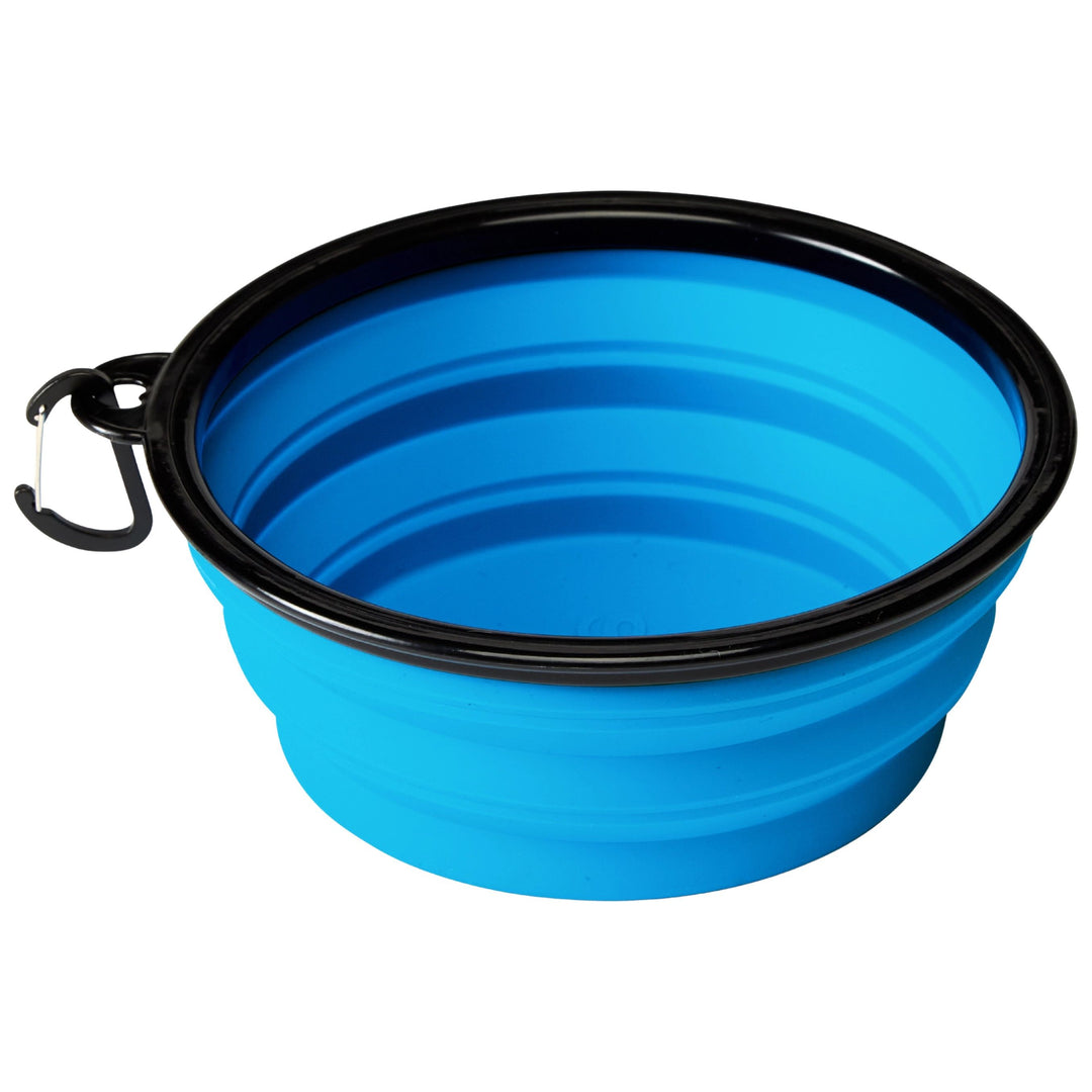 Orvis Tough Trail Collapsible Dog Bowl Blue Image 01