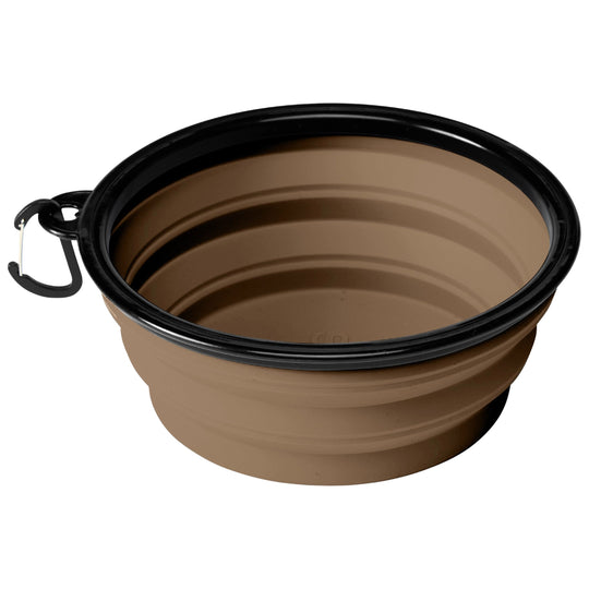 Orvis Tough Trail Collapsible Dog Bowl Brown Image 01
