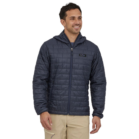 Patagonia Men's Nano Puff Fitz Roy Trout Hoody Smolder Blue Image 03
